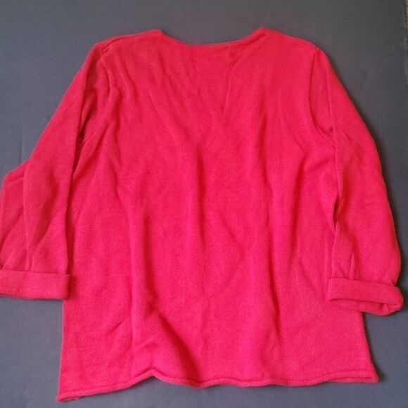 Coldwater creek red knit sweater - Picture 5 of 9